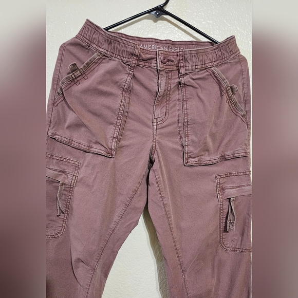 American Eagle Outfitters Purple Track Pants Relaxed Fit - Picture 3 of 9